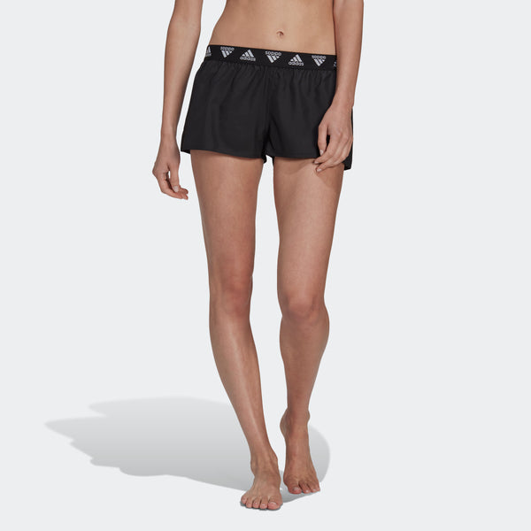 massa telescoop Bibliografie adidas Branded Beach Shorts | Black | Women's | stripe 3 adidas