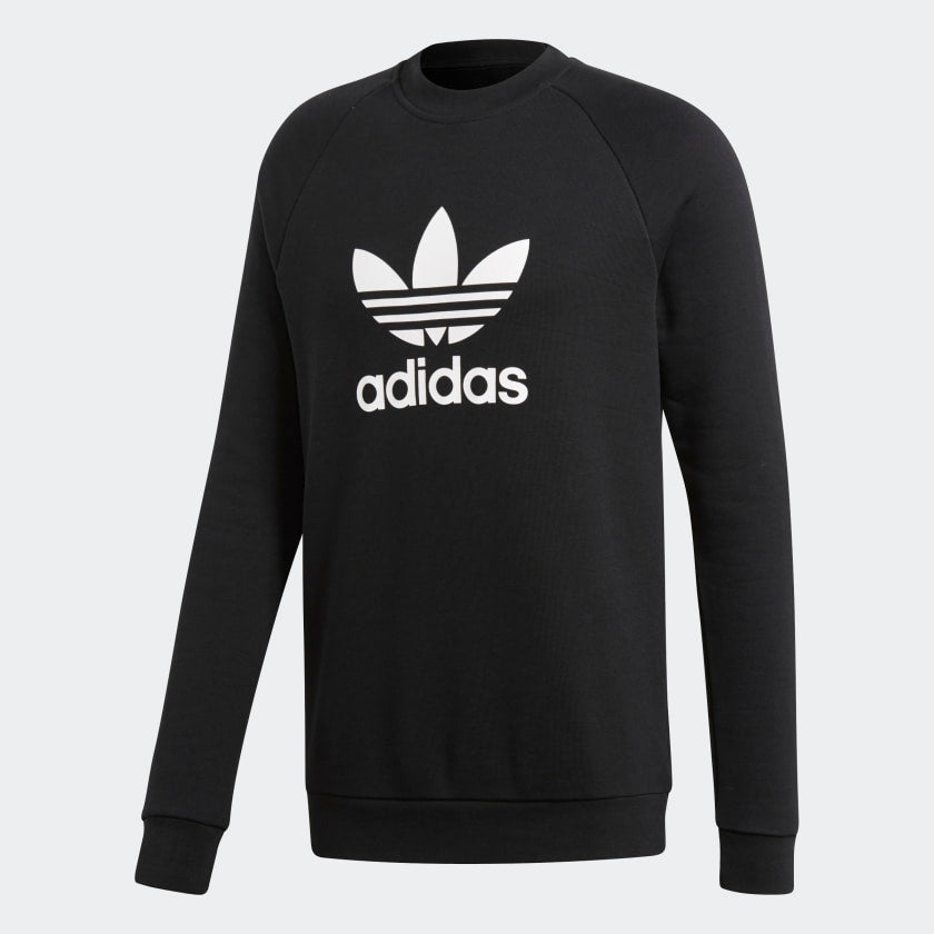 adidas Originals TREFOIL WARM-UP Sweatshirt Men\'s 3 – adidas | Crew Black | stripe