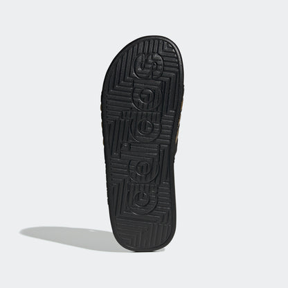 adidas ADISSAGE Adjustable Rubber Slides | Black/Gold | Men's