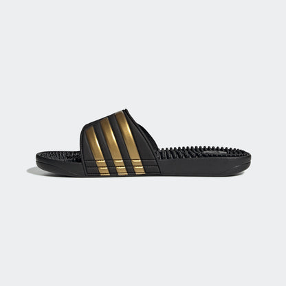 adidas ADISSAGE Adjustable Rubber Slides | Black/Gold | Men's