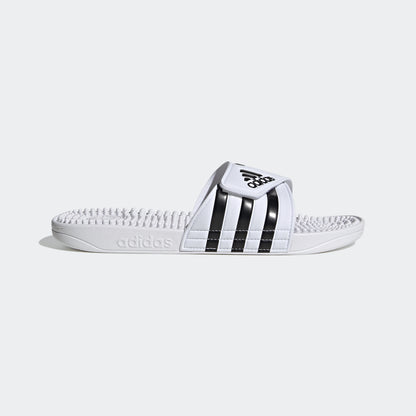 adidas ADISSAGE Adjustable Rubber Slides | White/Black | Men's