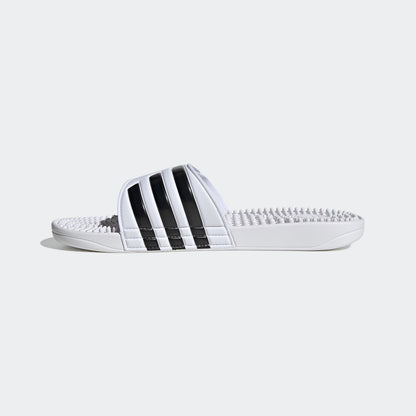 adidas ADISSAGE Adjustable Rubber Slides | White/Black | Men's