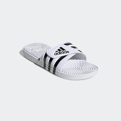 adidas ADISSAGE Adjustable Rubber Slides | White/Black | Men's