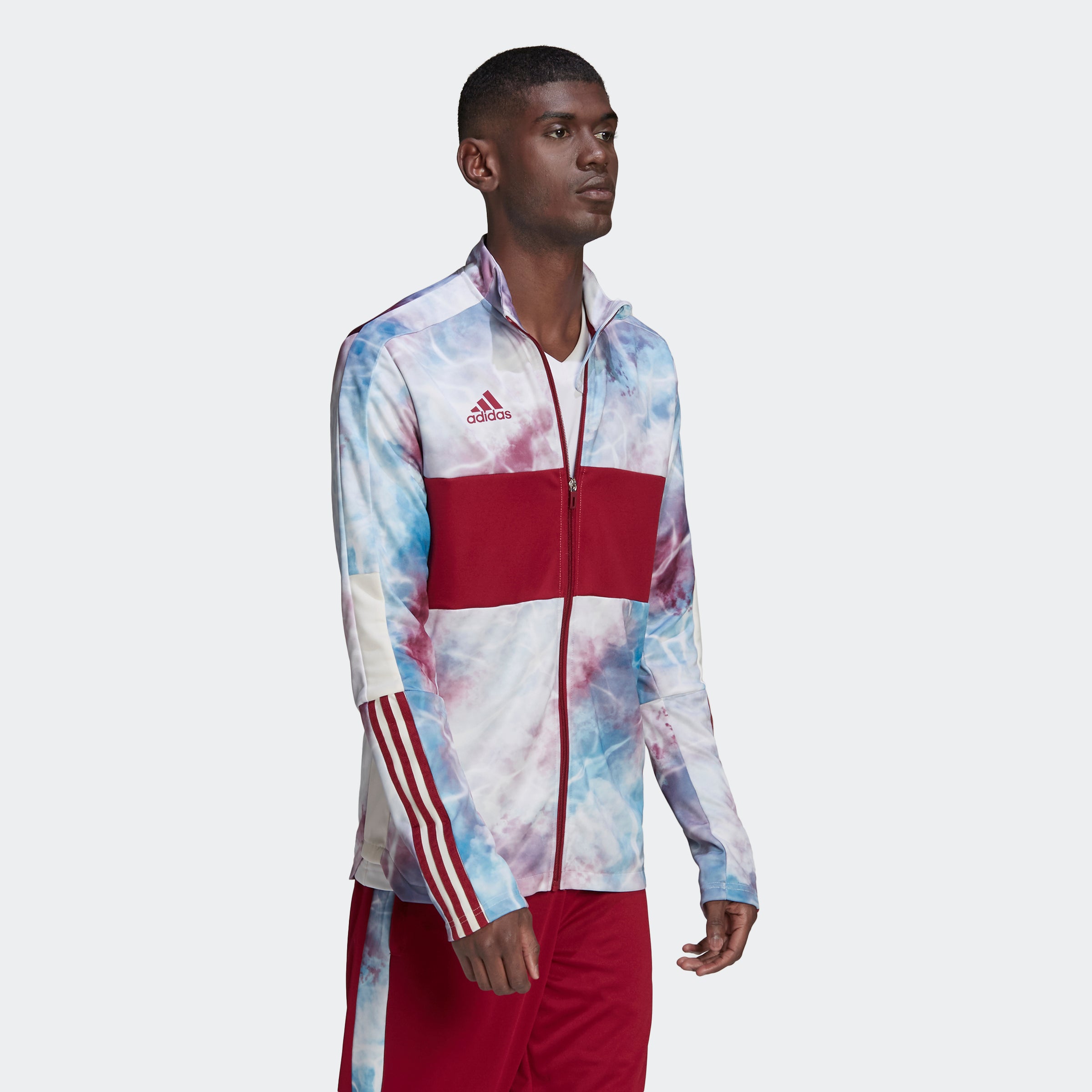 adidas Tiro Track Jacket Red White Blue Men s stripe 3 adidas