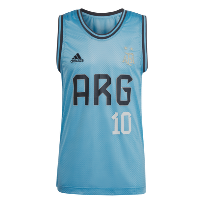 adidas Argentina DNA Basketball Top | Light Blue | Men's