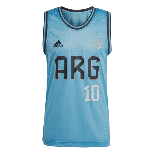 adidas Argentina DNA Basketball Top | Light Blue | Men's