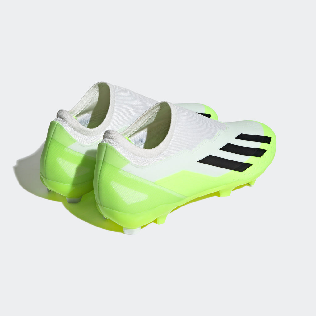 Bibliografía deletrear sutil adidas X Crazyfast.3 Laceless Firm Ground Soccer Cleats | White/Green |  stripe 3 adidas