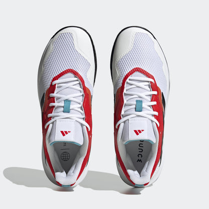 adidas COURTJAM CONTROL Tennis Shoes | White/Red | Men's