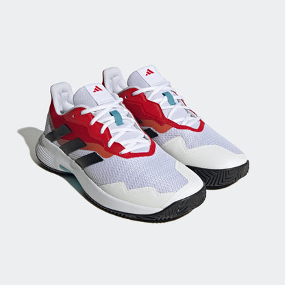 adidas COURTJAM CONTROL Tennis Shoes | White/Red | Men's