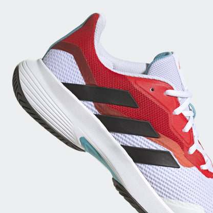 adidas COURTJAM CONTROL Tennis Shoes | White/Red | Men's