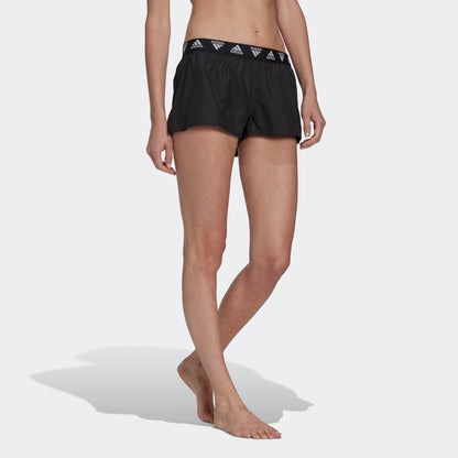 adidas Branded Beach Shorts | Black | Women's