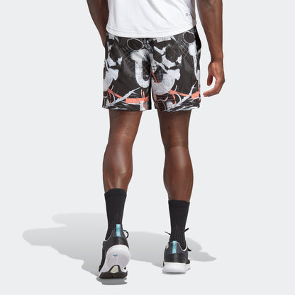 adidas Men's Club Graphic Tennis Shorts | Black/White | Men's