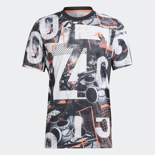 adidas Men's Spring Club Graphic Crew | Black/White | Men's