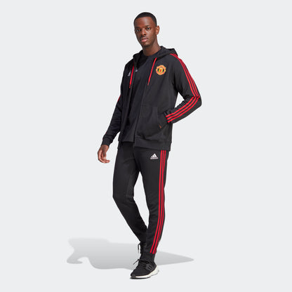 adidas Manchester United '23/24 DNA Full-Zip Hoodie | Black/Red | Men's