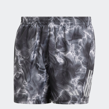 adidas Own the Run Print 5" Shorts | Black/White | Men's