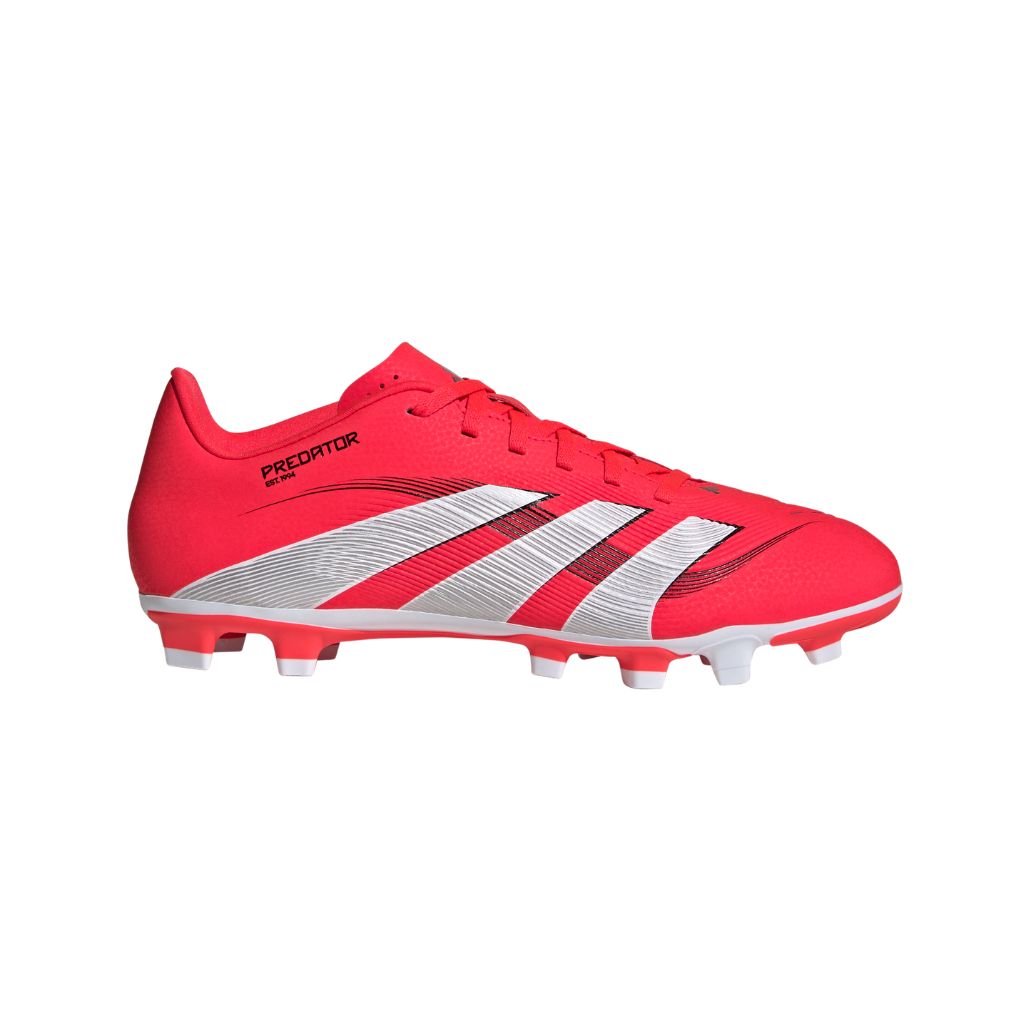 adidas PREDATOR CLUB Firm/Multi-Ground Soccer Cleats | Lucid Red-Cloud White | Men's