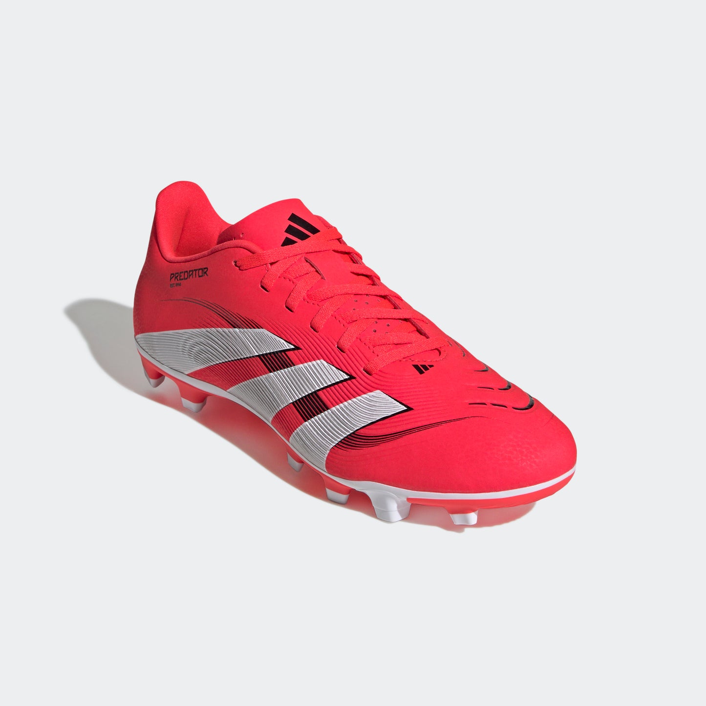 adidas PREDATOR CLUB Firm/Multi-Ground Soccer Cleats | Lucid Red-Cloud White | Men's