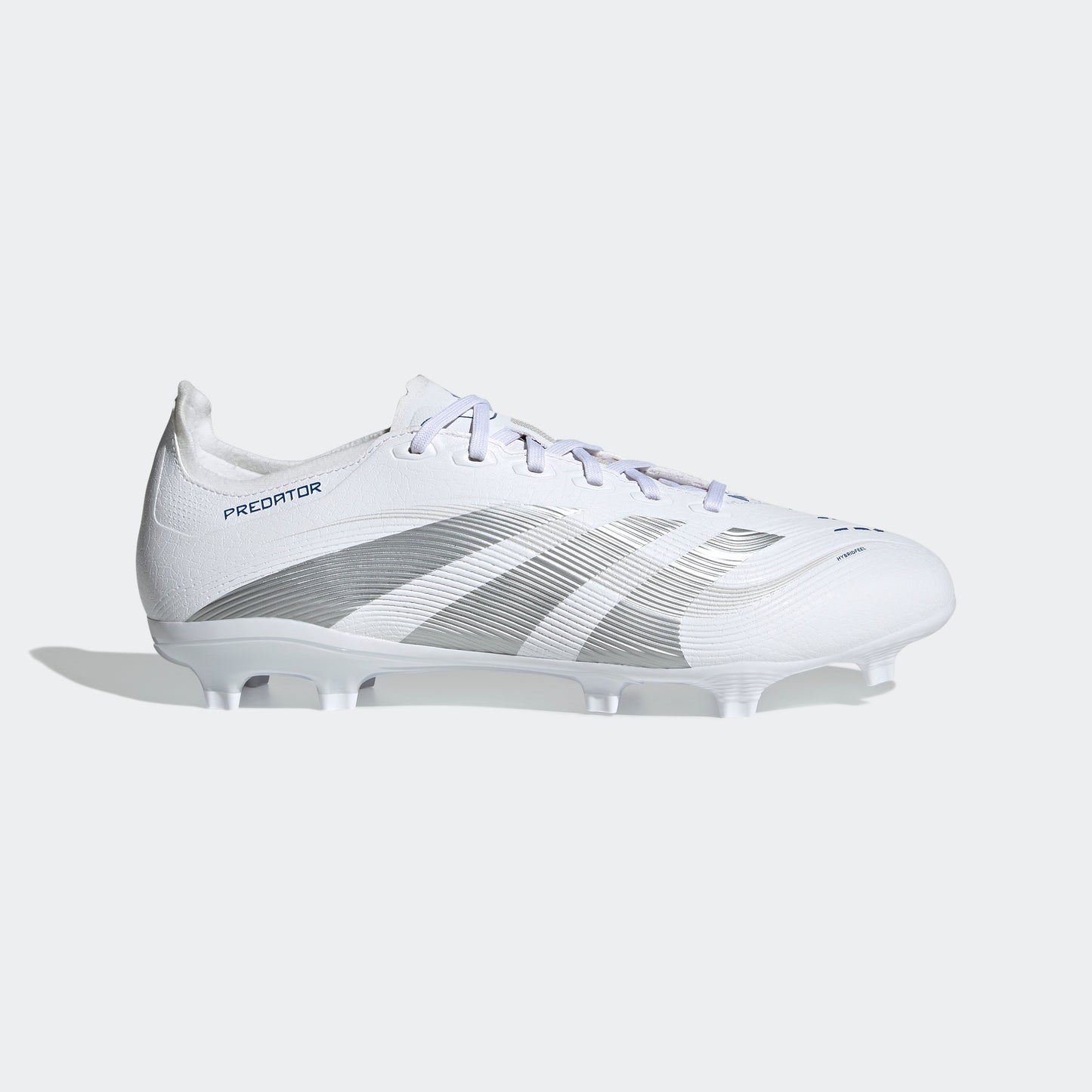 adidas PREDATOR LEAGUE Firm/Multi-Ground Soccer Cleats | Cloud White-Silver Metallic | Men's