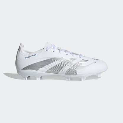 adidas PREDATOR LEAGUE Firm/Multi-Ground Soccer Cleats | Cloud White-Silver Metallic | Men's