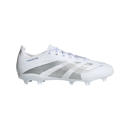 adidas PREDATOR LEAGUE Firm/Multi-Ground Soccer Cleats | Cloud White-Silver Metallic | Men's