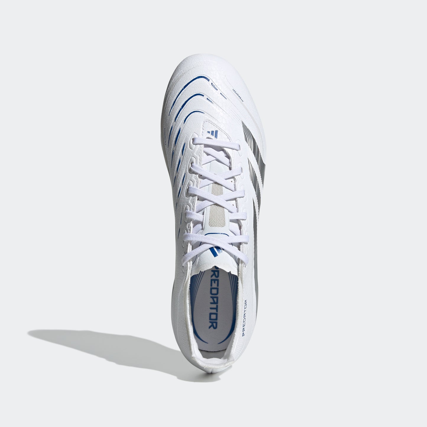 adidas PREDATOR LEAGUE Firm/Multi-Ground Soccer Cleats | Cloud White-Silver Metallic | Men's