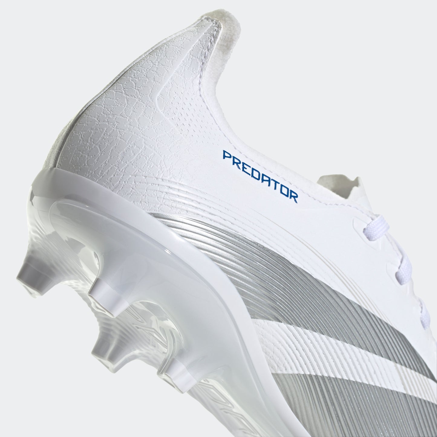 adidas PREDATOR LEAGUE Firm/Multi-Ground Soccer Cleats | Cloud White-Silver Metallic | Men's