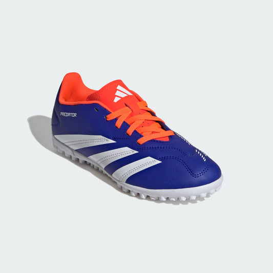 adidas Predator Club Artificial Turf Soccer Shoes | Lucid Blue-Cloud White-Solar Red | Kids