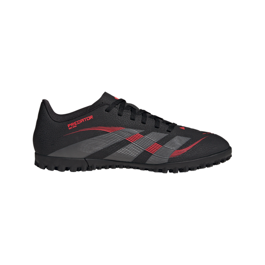 adidas PREDATOR CLUB Artificial Turf Soccer Shoes | Core Black-Grey Four-Lucid Red | Men's