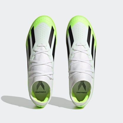 adidas X Crazyfast.3 Indoor Soccer Shoes | White/Black | Men's