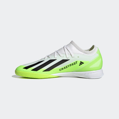 adidas X Crazyfast.3 Indoor Soccer Shoes | White/Black | Men's