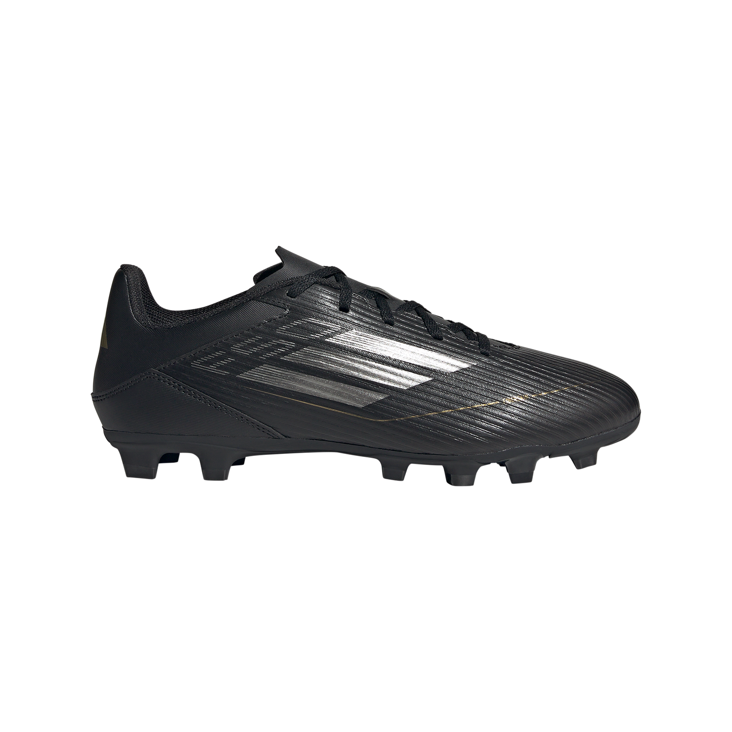 adidas F50 Club Flexible Ground Soccer Shoes | Core Black-Carbon-Gold Metallic | Men's