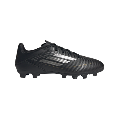 adidas F50 Club Flexible Ground Soccer Shoes | Core Black-Carbon-Gold Metallic | Men's