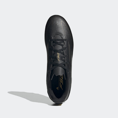 adidas F50 Club Flexible Ground Soccer Shoes | Core Black-Carbon-Gold Metallic | Men's