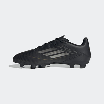 adidas F50 Club Flexible Ground Soccer Shoes | Core Black-Carbon-Gold Metallic | Men's