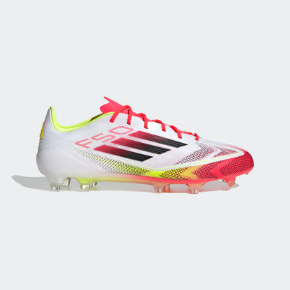 adidas F50 ELITE Firm Ground Soccer Cleats | Cloud White-Core Black-Solar Yellow | Men's