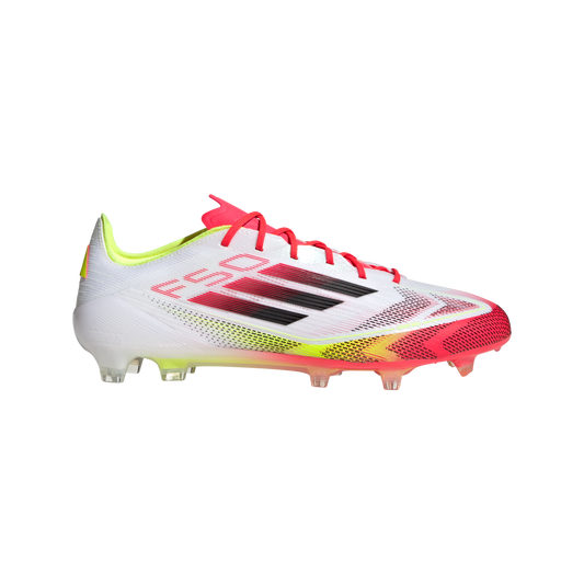 adidas F50 ELITE Firm Ground Soccer Cleats | Cloud White-Core Black-Solar Yellow | Men's