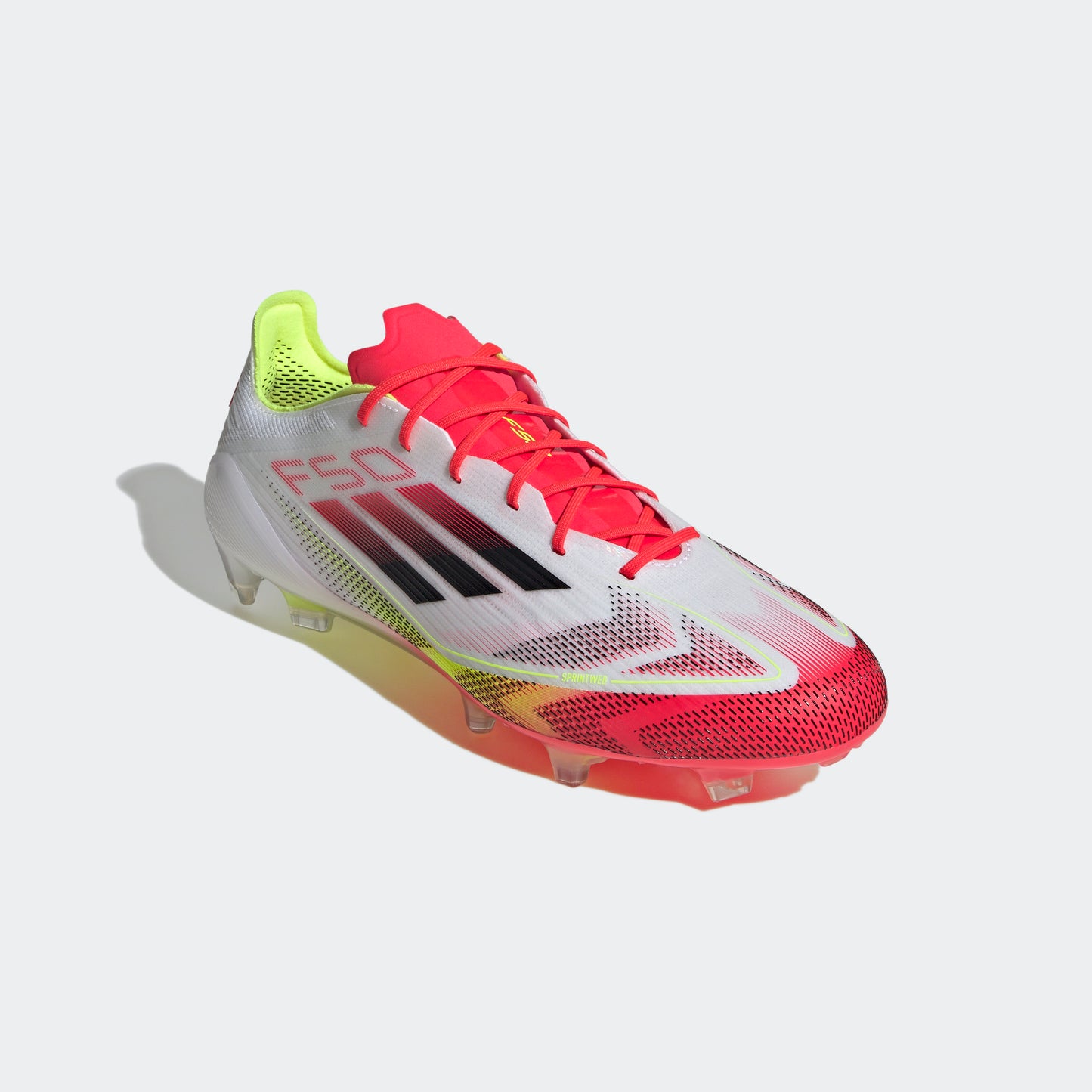 adidas F50 ELITE Firm Ground Soccer Cleats | Cloud White-Core Black-Solar Yellow | Men's