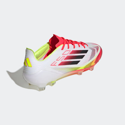 adidas F50 ELITE Firm Ground Soccer Cleats | Cloud White-Core Black-Solar Yellow | Men's