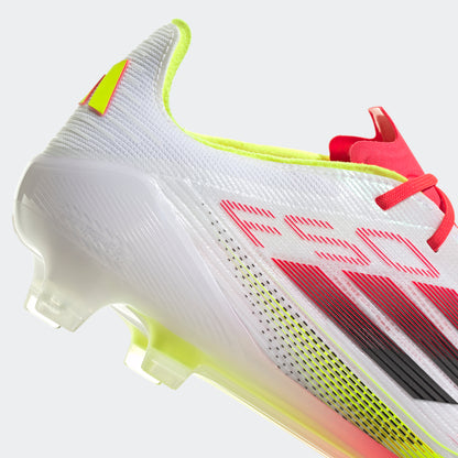 adidas F50 ELITE Firm Ground Soccer Cleats | Cloud White-Core Black-Solar Yellow | Men's