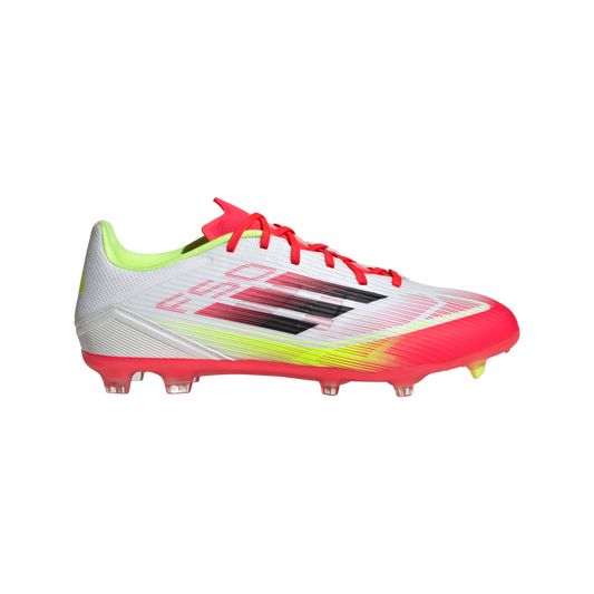 adidas F50 LEAGUE Firm/Multi-Ground Soccer Cleats | Cloud White-Core Black-Solar Yellow | Men's