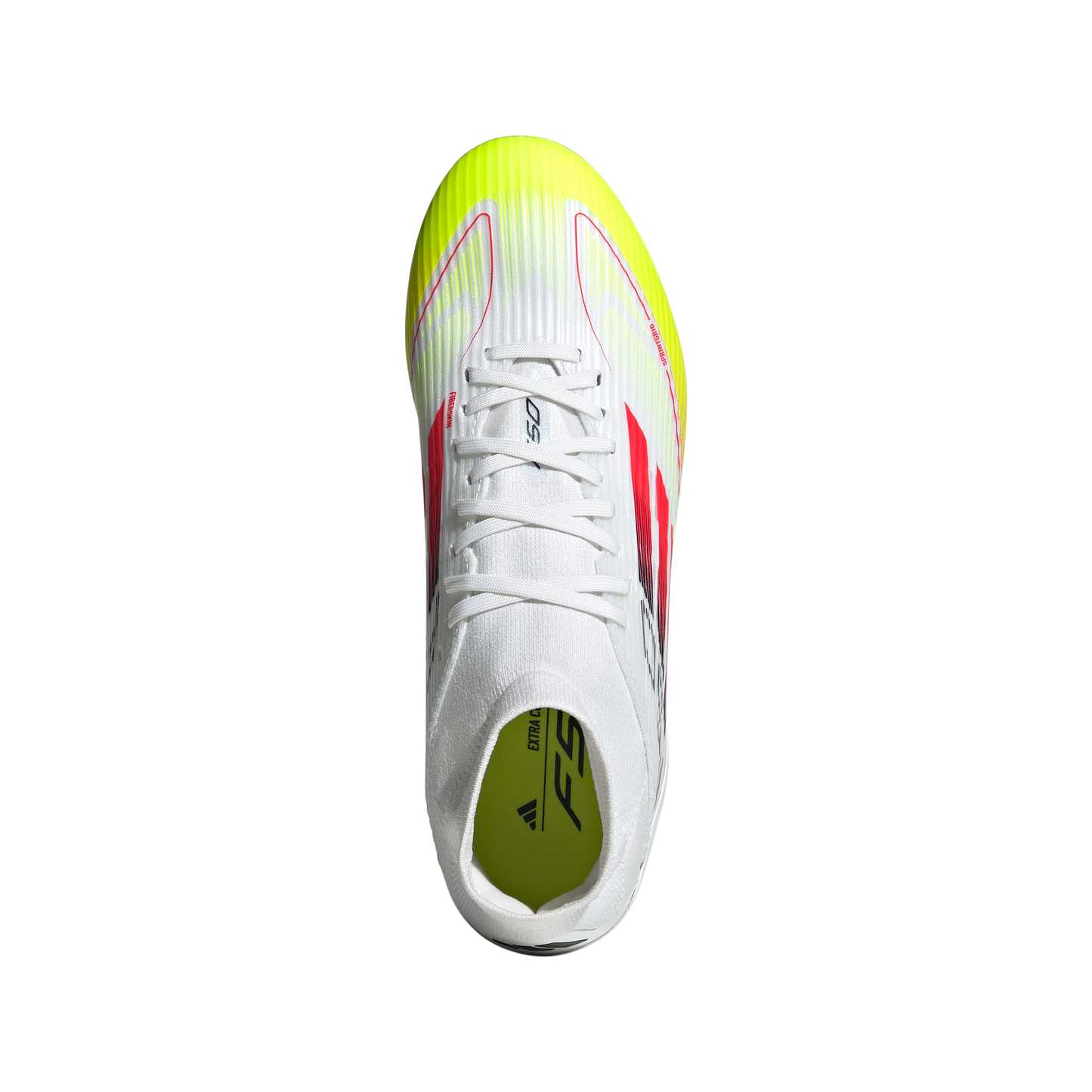 adidas F50 LEAGUE MID Firm/Multi-Ground Soccer Cleats | Cloud White-Lucid Red-Solar Yellow | Women's