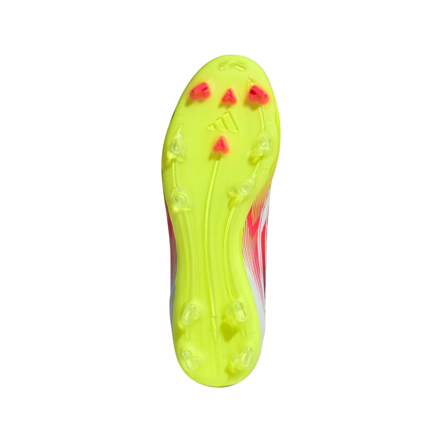 adidas F50 LEAGUE MID Firm/Multi-Ground Soccer Cleats | Cloud White-Lucid Red-Solar Yellow | Women's