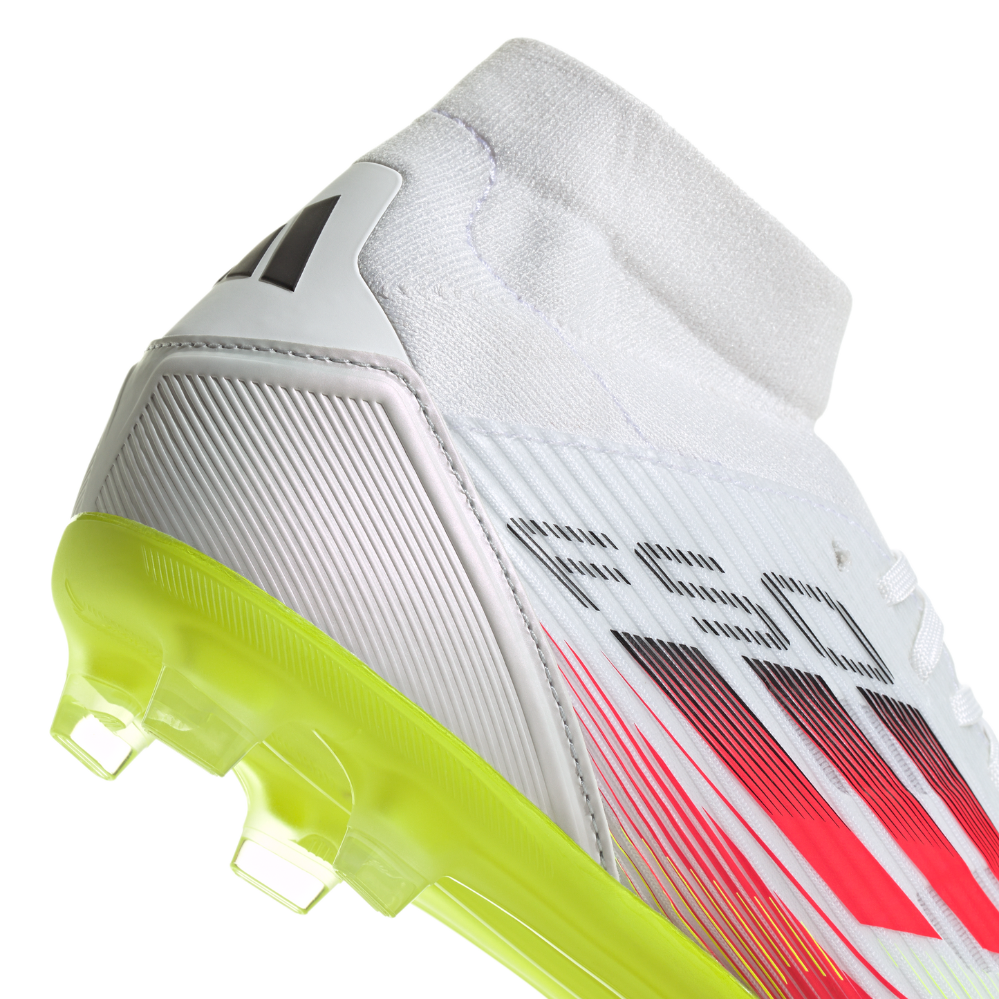 adidas F50 LEAGUE MID Firm/Multi-Ground Soccer Cleats | Cloud White-Lucid Red-Solar Yellow | Women's