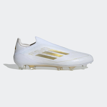 adidas F50 ELITE LACELESS Firm Ground Soccer Cleats | Cloud White-Gold Metallic | Men's