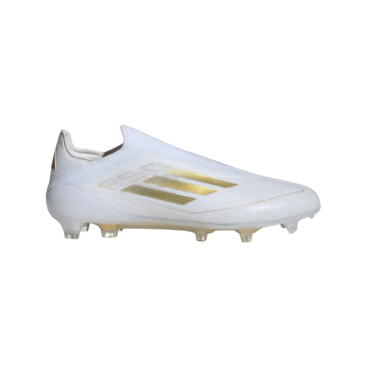 adidas F50 ELITE LACELESS Firm Ground Soccer Cleats | Cloud White-Gold Metallic | Men's