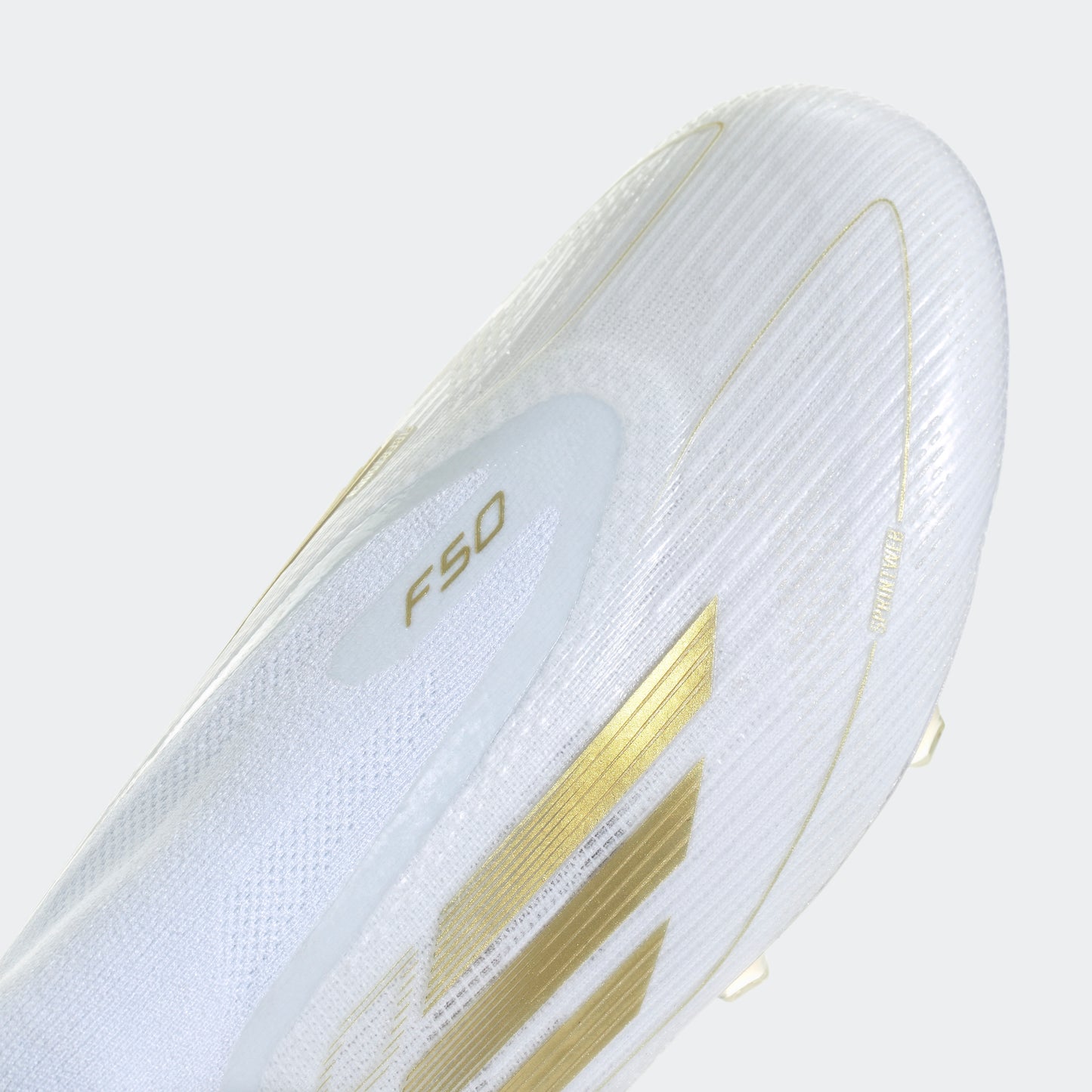 adidas F50 ELITE LACELESS Firm Ground Soccer Cleats | Cloud White-Gold Metallic | Men's