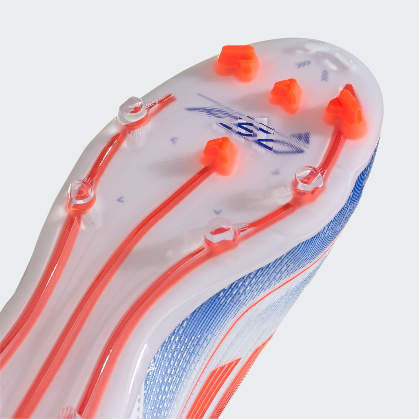 adidas F50 PRO Firm Ground Soccer Cleats | Cloud White-Solar Red-Lucid Blue | Kid's Unisex