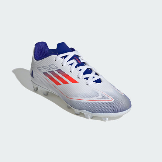 adidas F50 CLUB Flexible Ground Cleats | Cloud White-Solar Red | Kid's Unisex