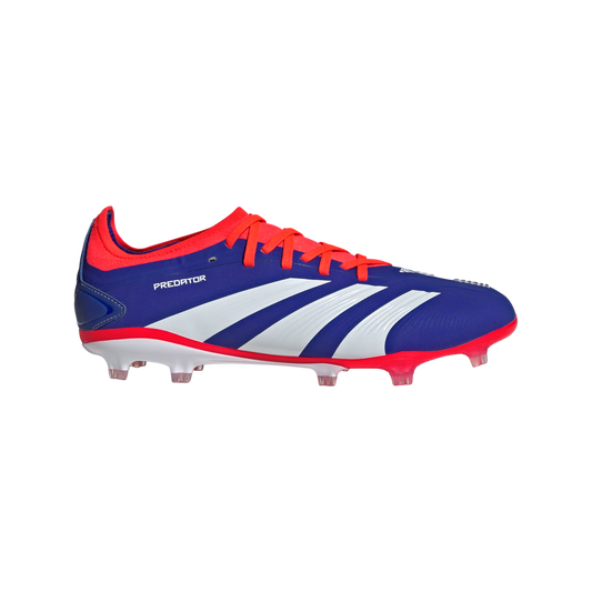 adidas Predator Pro Firm Ground Soccer Cleats | Cloud White-Solar Red-Lucid Blue | Men's