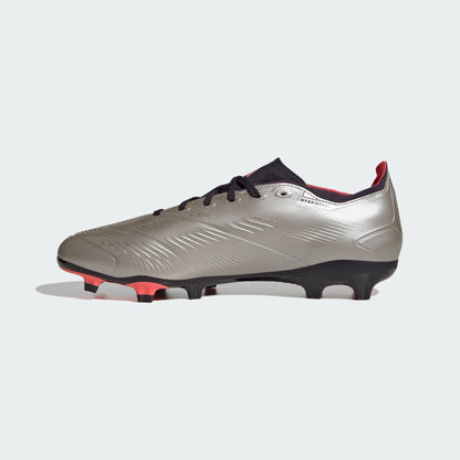 adidas Predator League Firm Ground Soccer Cleats | Platinum Metallic-Aurora Black-Turbo | Men's